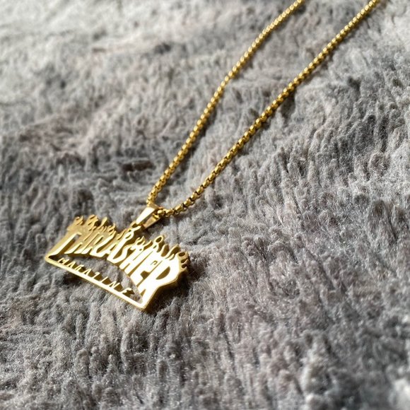 Thrasher magazine gold chain necklace - Picture 5 of 6